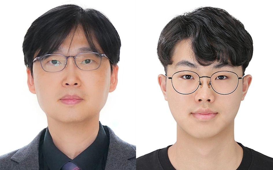 GIST 신소재공학과 이상한 교수(왼쪽)와 김예준 석박사통합과정생 ⓒ광주과학기술원 제공