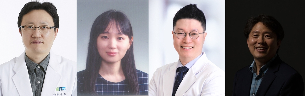 공동연구자들 왼쪽부터 순천향대천안병원 장시형 교수, 한양대 이정연 교수, 서울대병원 유한석 교수, ㈜옵토레인 이도영 대표 ⓒ 순천향대천안병원 제공