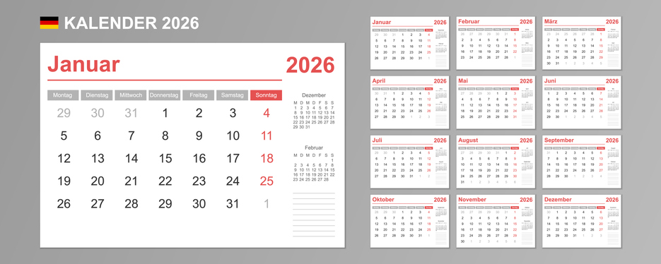 독일, 영국 등 다수의 유럽 국가는 월요일을 주의 시작으로 하는 달력을 사용한다. Ⓒ Getty Images