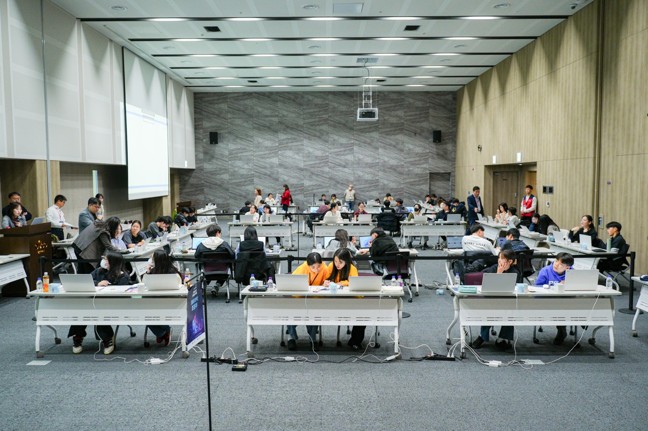 융합과학 부문 초등부 참가자들의 모습. ©한국과학창의재단