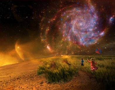 NASA는 NExSS를 꾸리면서 외계 생명체를 찾기 위해서는 과학 분야간 전례없는 협력이 필요하다고 강조했다. 생명체를 가진 행성으로서 지구를 연구한 과학자(그림 아랫부분), 태양계의 행성을 연구한 과학자(오른쪽 윗부분), 다른 은하의 별을 도는 행성을 연구하는 과학자(왼쪽 윗부분)의 협력이 필요하다는 점을 강조하기 위해 제시한 그림. ⓒ NASA