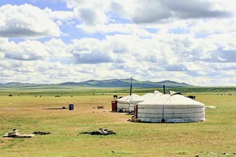 몽골의 대초원 스텝(steppe) 지역. CREDIT: Wikimedia Commons /Marcin Konsek