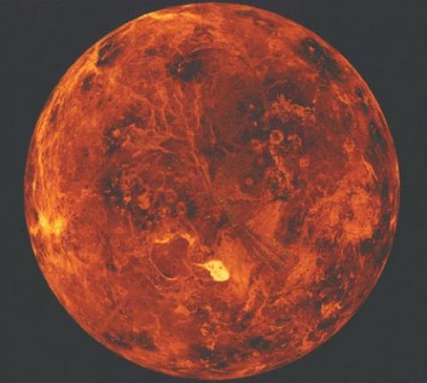 마젤란호가 포착한 금성 북극 지역  ⓒ NASA/마젤란팀/SSV/MIPL