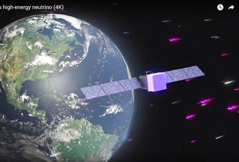 우주공간에서 우주선들이 끊임 없이 지구로 쏟아지는 모습을 묘사한 그림. Credits Video: NASA Goddard Space Flight Center Images: Axel Mellinger, Central Michigan University NASA/DOE/Fermi LAT Collaboration