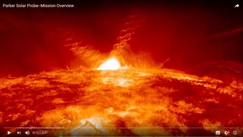 각종 에너지 입자와 전자기장이 방출되는 태양의 표면 모습. 동영상 캡처. CREDIT: NASA's Goddard Space Flight Center