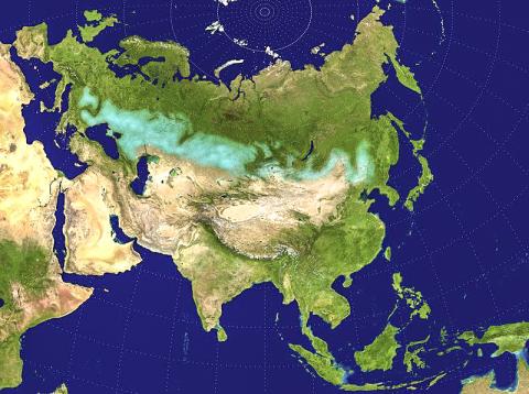 유라시아의 대초원 벨트. Credit: Wikimedia